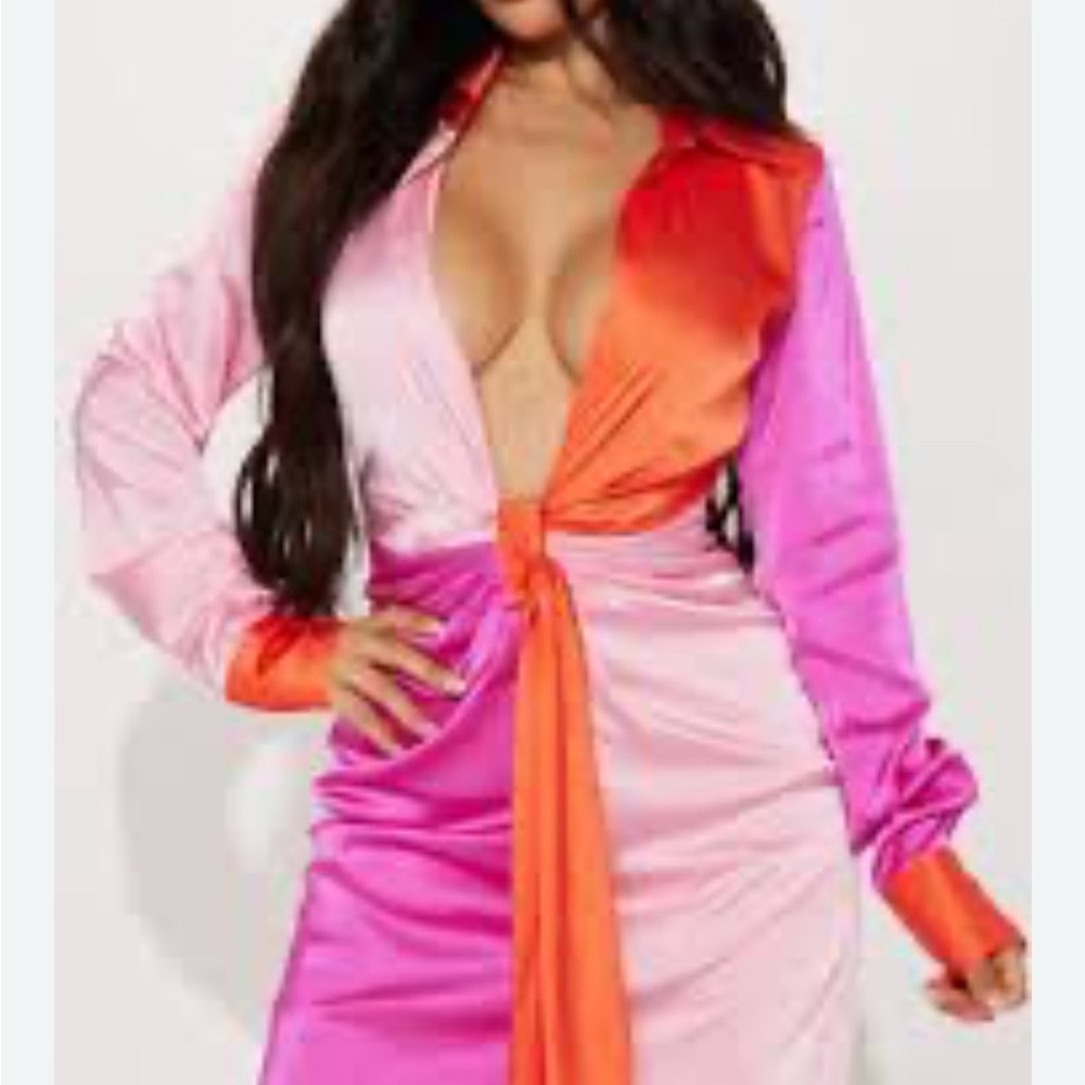 Fashionnova Satin Mini Dress